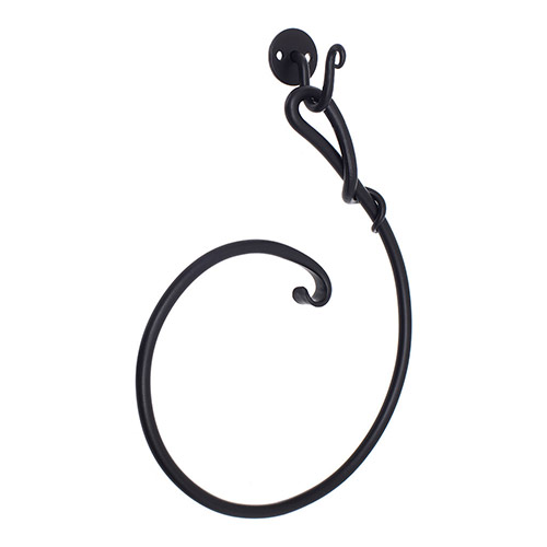 Hatton Towel Ring in Matt Black