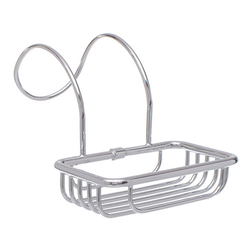 Stratford Roll Top Soap Basket in Nickel