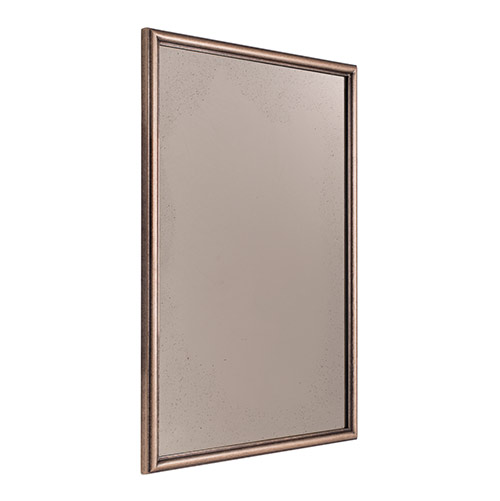 Stamford Vintage Glass Mirror in Antiqued Brass