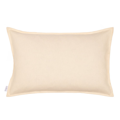 60cm Oxford Rectangular Cushion Cover in Cream Waterford Linen 