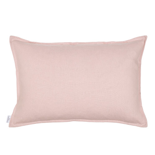 60cm Oxford Rectangular Cushion Cover in Vintage Pink Waterford Linen