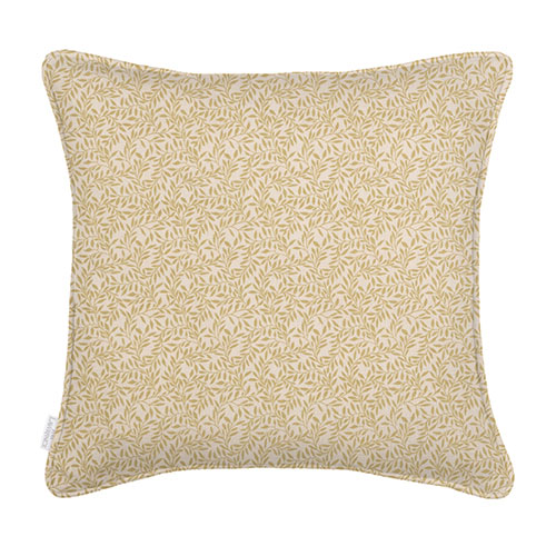 45cm Piped Cushion Cover in Gold Spring Leaf