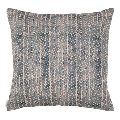 Cushion Cover in Indigo Watercolour Leaf