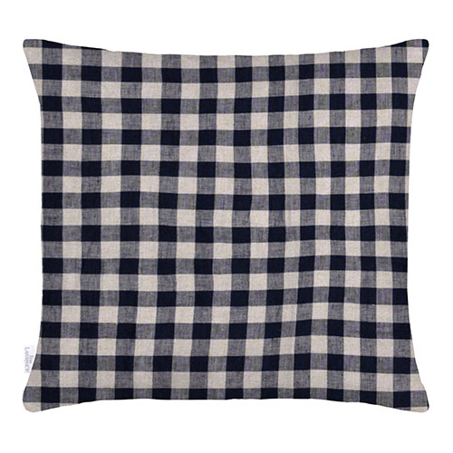 50cm Knife Edge Cushion Cover in Indigo Blue Killarney Linen
