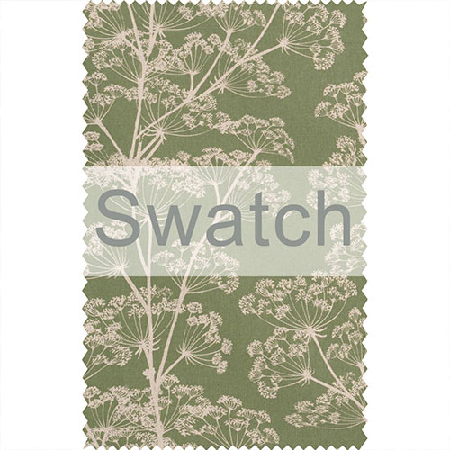 Swatch of Cow Parsley in Hedge Green 
