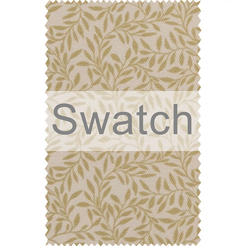 Swatch of Spring Leaf Fabric in Gold