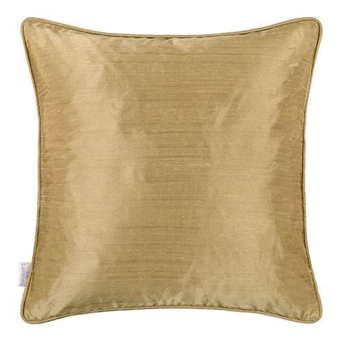 Faux Silk Cushion Cover in Dull Gold