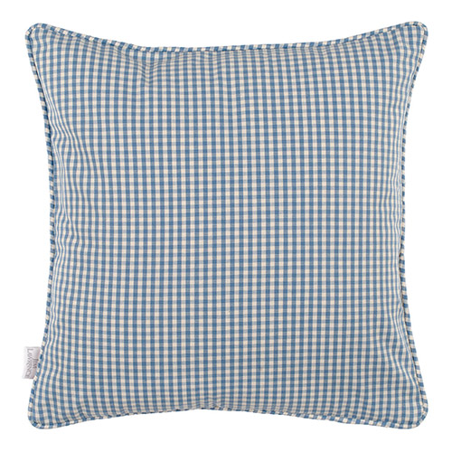 Longford Gingham Cushion Cover in Azure Blue