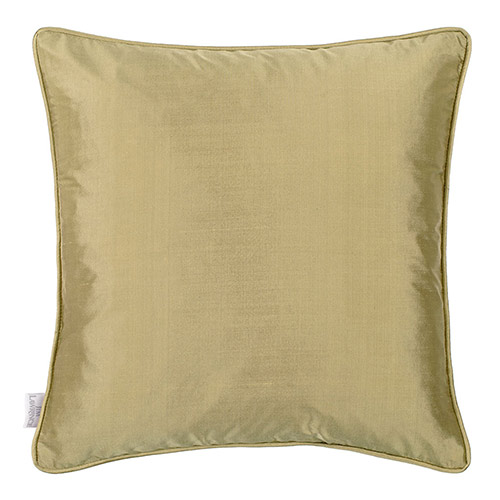 Plain Silk Cushion Cover in Antique Gold