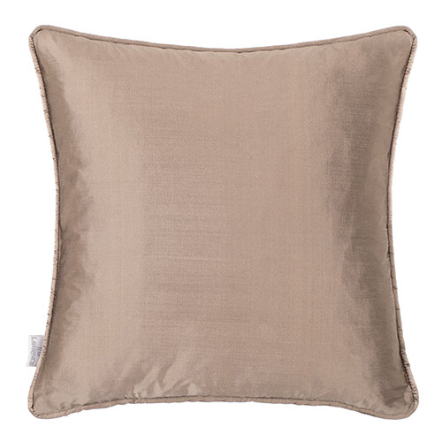 Plain Silk Cushion Cover in Bronze Brown