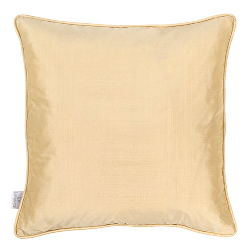 Plain Silk Cushion Cover in Buttermilk