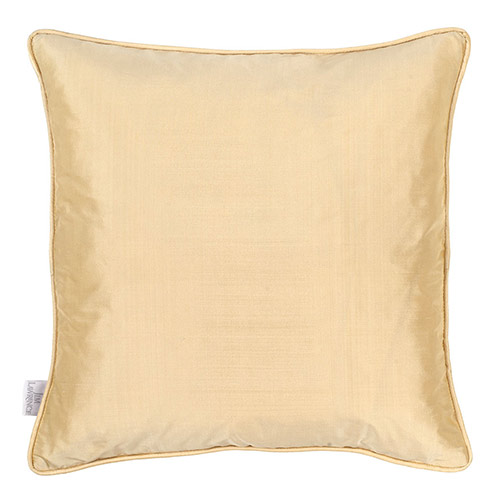 Plain Silk Cushion Cover in Buttermilk