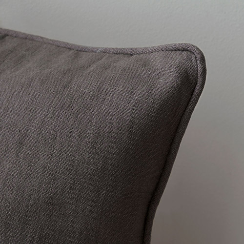 45cm piped cushion cover in Elephant Waterford Linen 45cm piped cushion cover in Elephant Waterford Linen