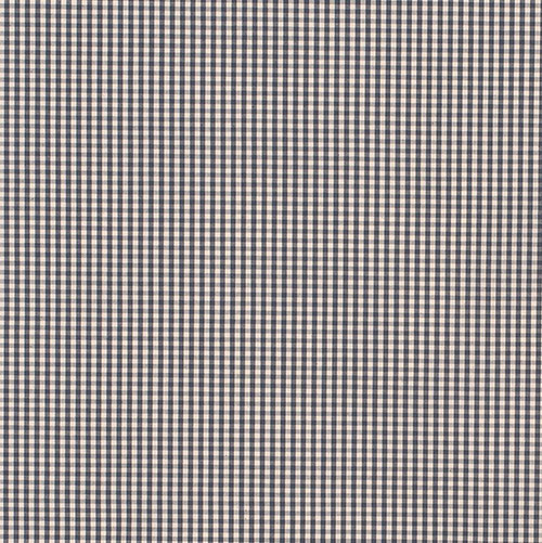 Longford Gingham Fabric in Stone Grey