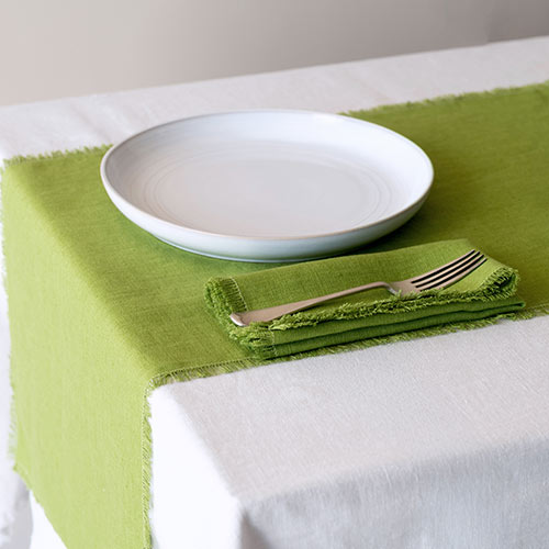 Table Runner in Green Waterford Linen