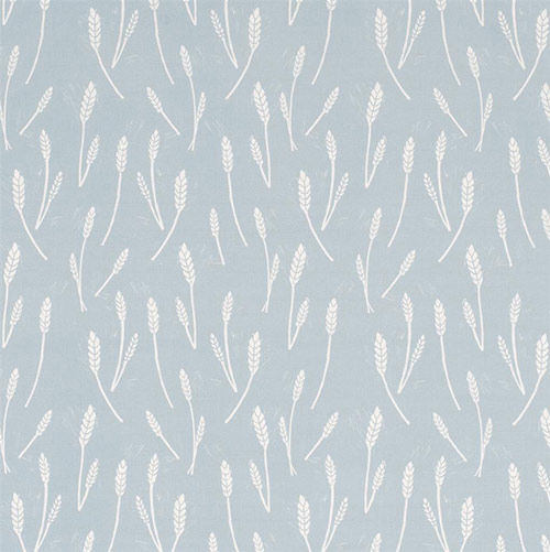 Cool Cotton Fabrics Jim Lawrence Wheatfield Fabric in Duck Egg Blue