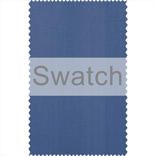 Swatch of Plain Silk Dupion in Slate Blue