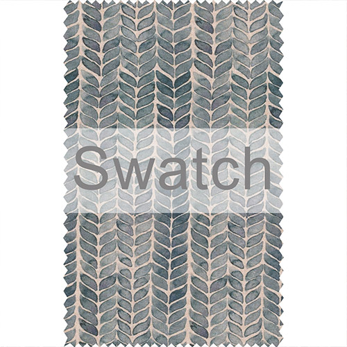 Swatch of Watercolour Leaf in Indigo