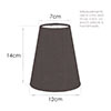 French Cone Candle Clip Shade in Elephant Waterford Linen