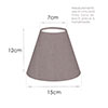 15cm Empire in Mouse Waterford Linen