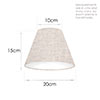 20cm Pendant Empire Shade in Natural Isabelle Linen