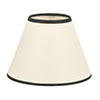 20cm Empire Shade in Parchment with Black Trim 