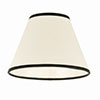 20cm Pendant Empire Shade in Parchment with Black Trim 