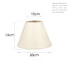 20cm Empire Shade in Parchment with Cream Trim 