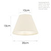 20cm Pendant Empire Shade in Parchment with Cream Trim 