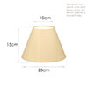 20cm Empire Shade in Buttermilk Silk