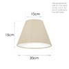 20cm Pendant Empire Shade in Royal Oyster Silk 