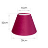 30cm Empire Shade in Raspberry Hunstanton Velvet