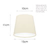 13cm Pendant French Drum Shade in Cream Satin