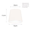 13cm Pendant French Drum in Off-White Waterford Linen