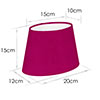 20cm Sloped Oval Shade in Raspberry Hunstanton Velvet