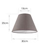 30cm Pendant Empire Shade In Mouse Waterford Linen