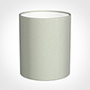 Cylinder Shades - Jim Lawrence - 20cm Medium Cylinder Shade in Soft Grey Faux Silk - 20cm Medium ...