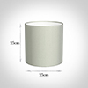 Cylinder Shades - Jim Lawrence - 25cm Medium Cylinder Shade in Soft Grey Faux Silk - 25cm Medium ...