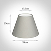 Empire Shades - Jim Lawrence - 35cm Empire Shade in Soft Grey Waterford Linen - 35cm Empire ...