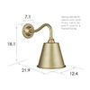 Club Wall Light in Burnished Brass