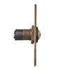 Square Door Bell Cover in Antiqued Brass with Ceramic Bell Push