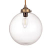 Fulbourn Fine Fluted Pendant Light in Antiqued Brass