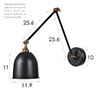 Borough Articulated Wall Light in Matt Black
