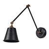 Club Articulated Wall Light in Matt Black