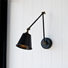 Club Articulated Wall Light in Matt Black