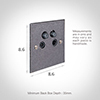 Polished Switch Range - Jim Lawrence - 4 Way Satellite Socket in Polished, Bevelled (Sat/TV ...