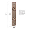 2 Gang Brass Dolly Architrave Switch Antiqued