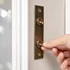 2 Gang Brass Dolly Architrave Switch Antiqued