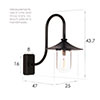Granary Light in Matt Black