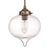 Mia Fine Fluted Pendant Light in Antiqued Brass